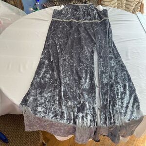 NWT R&M Richards Grey Velvet Embellished Dress Plus Size 20W New